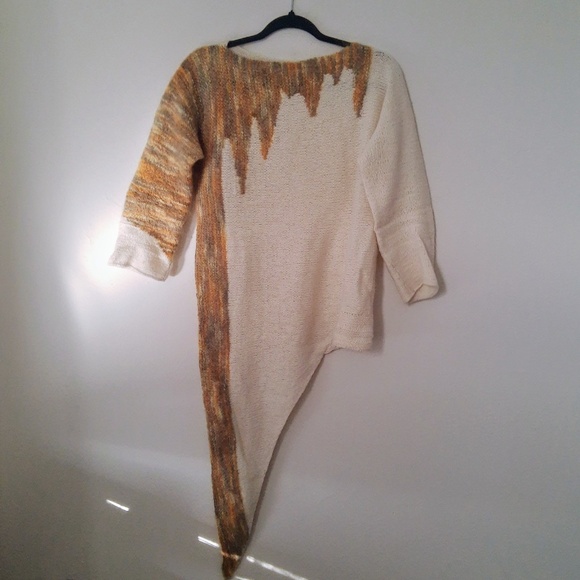 NWOT Handmade wool asymmetrical sweater - Picture 1 of 3